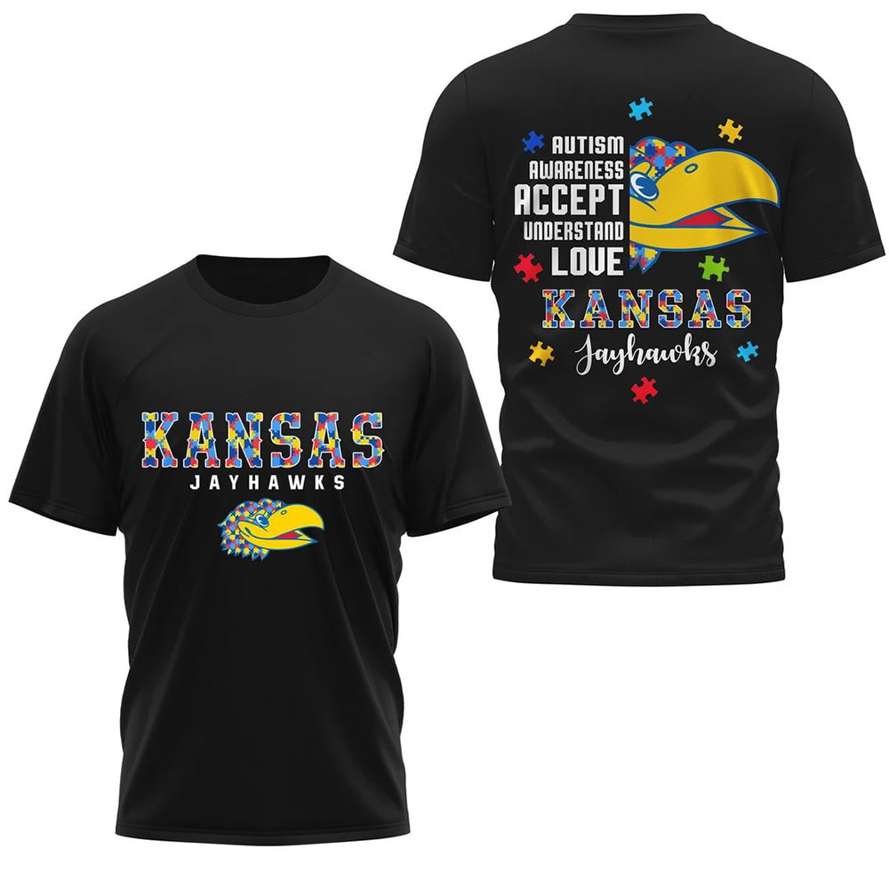 Jayhawks Autism Awareness Two-Sided Shirt Jayhawks Autism Awareness Two-Sided Shirt