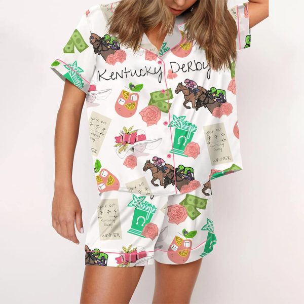 Kentucky Derby Horse Satin Pajama Set 3
