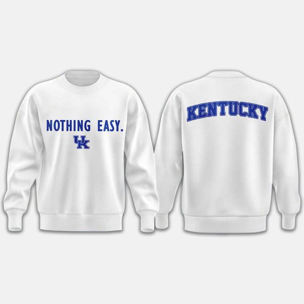 Kentucky Mens Basketball Nothing Easy 2025 Hoodie 2