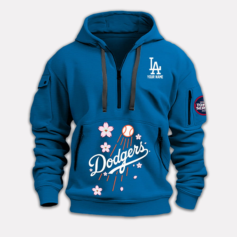 LA Dodgers World Tour Tokyo Series Quarter Zip Hoodie 2025 LA Dodgers World Tour Tokyo Series Quarter Zip Hoodie 2025