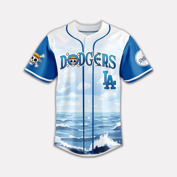 LA Dodgers x One Piece Night Game 2025 Jersey 2