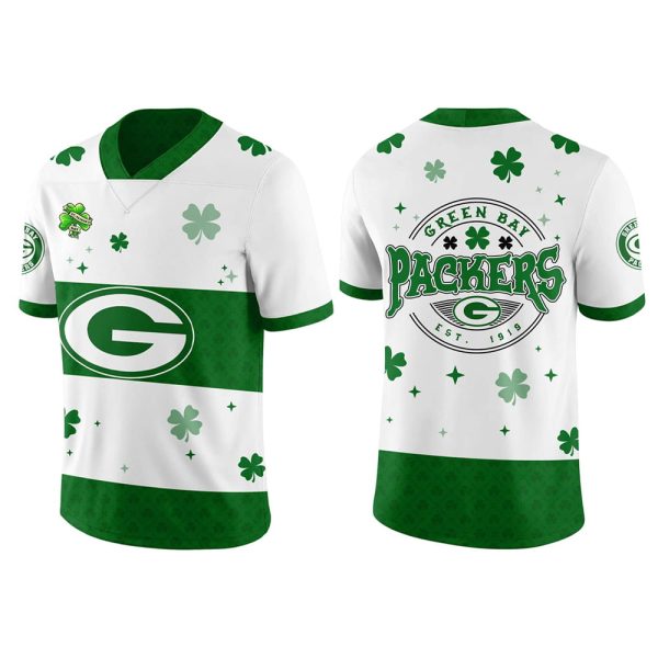 Lucky Green Packers St. Patrick's Day 2025 Jersey