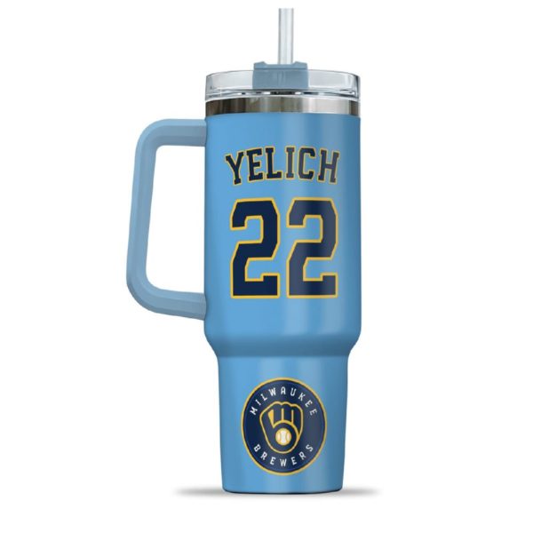 Milwaukee Baseball Yelich 22 40oz Tumbler 3