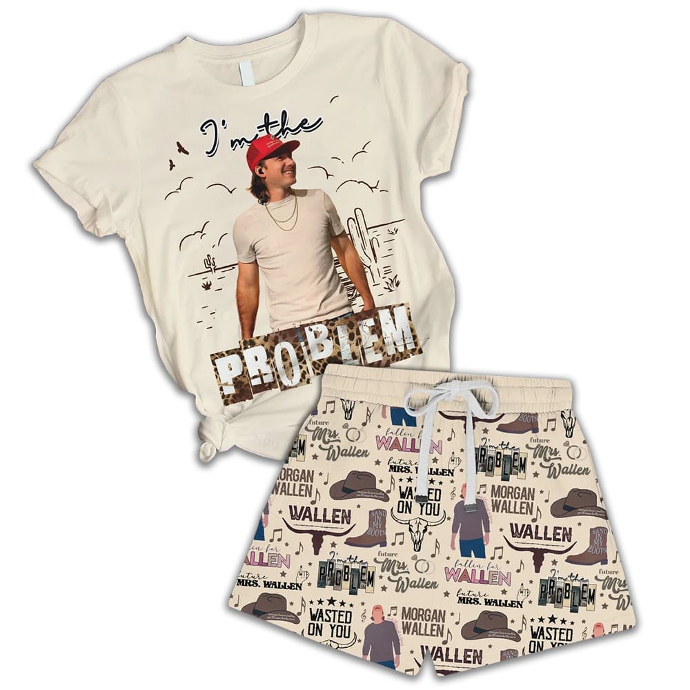Morgan Wallen I'm The Problem Shirt And Short Pajama Set Morgan Wallen I'm The Problem Shirt And Short Pajama Set