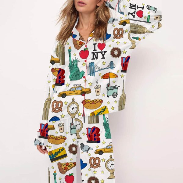 New York City Satin Pajama Set 3