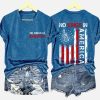 No Kings In America Two Sided V Neck T Shirt 4