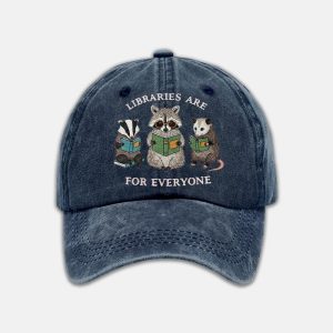 Retro Libraries Are For Everyone Print Baseball Cap
