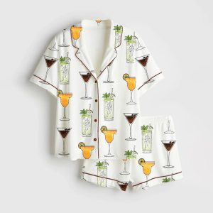 Signature Cocktails Martini Satin Pajama Set