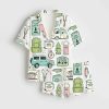 Outdoorsy Camping Supplies Satin Pajama Set