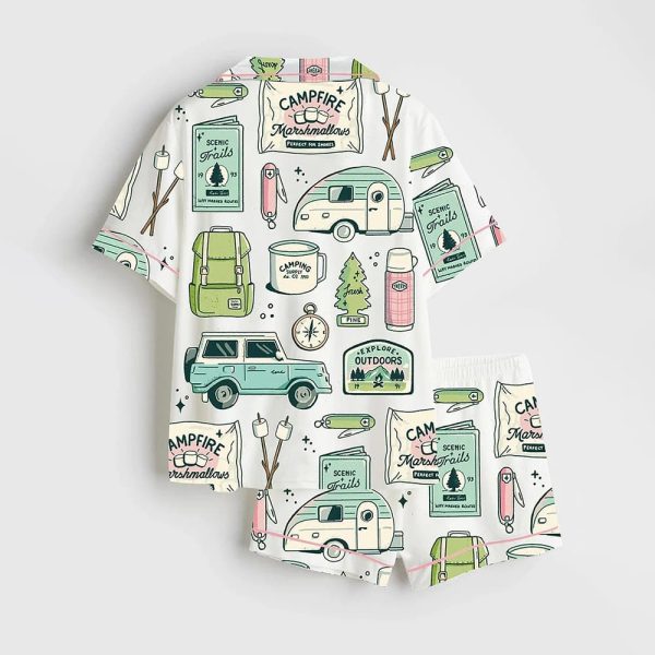 Outdoorsy Camping Supplies Satin Pajama Set 2