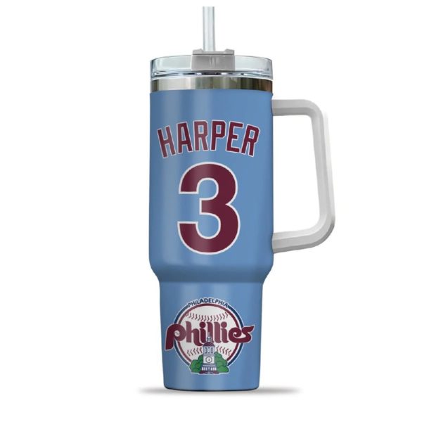 Phillies Baseball Harper 3 40oz Tumbler 3