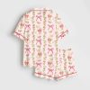 Preppy Bunny Easter Pink Satin Pajama Set 2