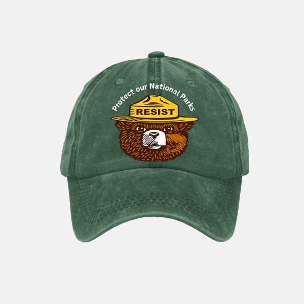 Protect Our National Parks Resist Print Baseball Cap 2