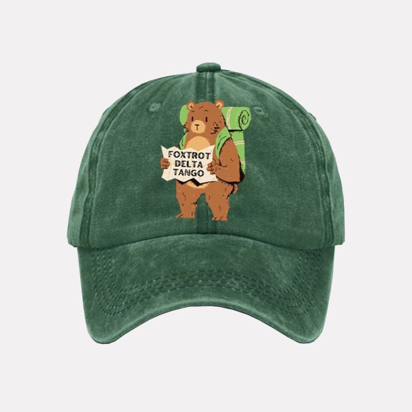 Resist Bear Foxtrot Delta Tango Print Hat