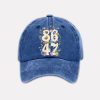 Retro Flowers 86 47 Print Baseball Cap 2