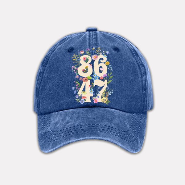 Retro Flowers 86 47 Print Baseball Cap 2