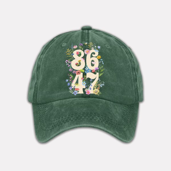 Retro Flowers 86 47 Print Baseball Cap 3