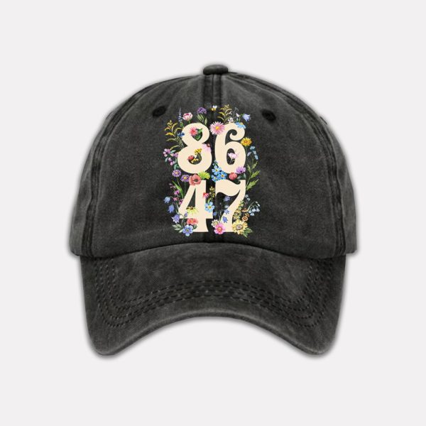 Retro Flowers 86 47 Print Baseball Cap 4