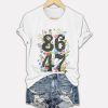 Retro Flowers 86 47 Print T Shirt 3