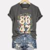Retro Flowers 86 47 Print T Shirt 4