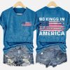 Retro No Kings In America Print T-Shirt