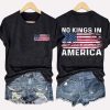 Retro No Kings In America Print T Shirt 2