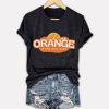 Retro Orange Is The New Idiot Print T Shirt 2