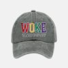 Retro Woke Just Means Give A Damn About Other People Baseball Cap 4