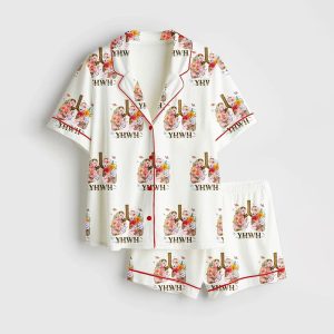 YHWH Lungs Christian Every Breath Speak His Name Jesus Satin Pajama Set