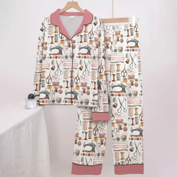 Sewing Lover Classic Pajama Set Vintage Sewing Tools