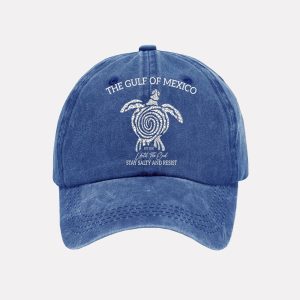 The Gulf Of Mexico Est. 1550 Until The End Stay Salty And Resist Printed Baseball Cap