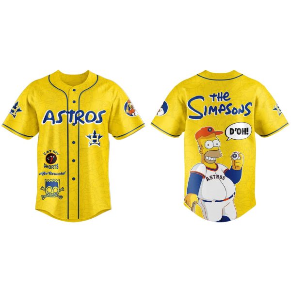 The Simpsons x Astros 2025 Baseball Jersey