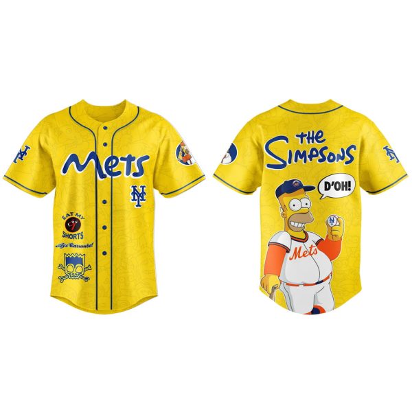 The Simpsons x NY Mets 2025 Baseball Jersey