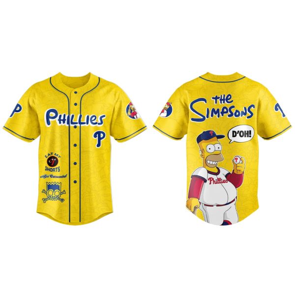 The Simpsons x Phillies 2025 Baseball Jersey