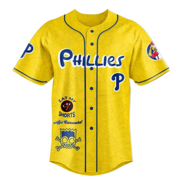 The Simpsons x Phillies 2025 Baseball Jersey 2