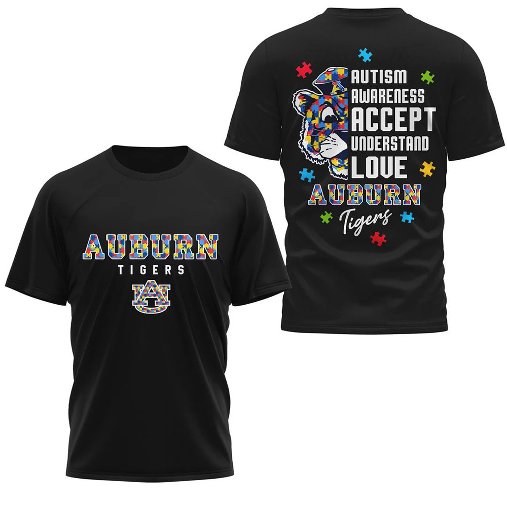 Tigers Autism Awareness Two-Sided Shirt Tigers Autism Awareness Two-Sided Shirt