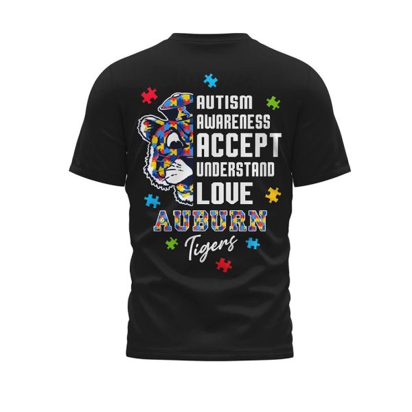 Tigers Autism Awareness Two Sided Shirt 3
