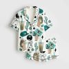 Trendy Western Collage Turquoise Cowgirl Rodeo Western Print Satin Pajama Set