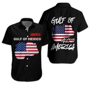Gulf of America Flag Hawaiian Shirt
