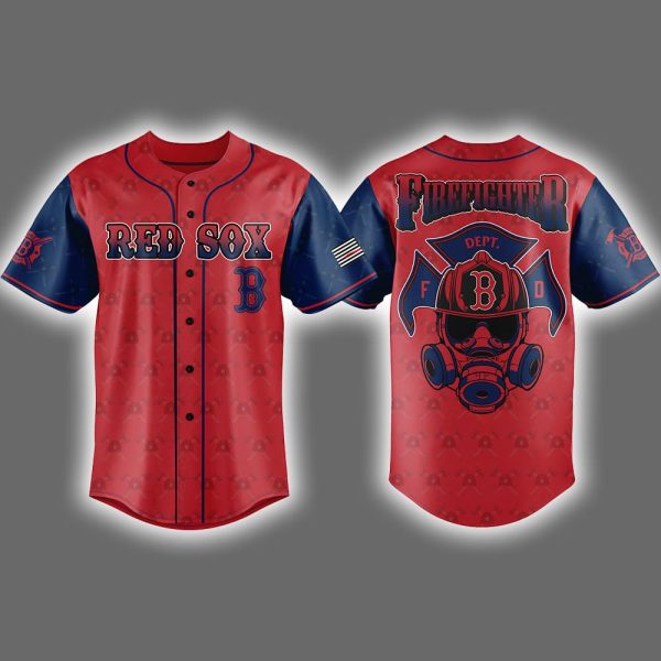 2025 Red Sox Firefighter Appreciation Day Baseball Jersey