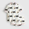 A Little Gay Cat Friend Pride Month LGBT Pride Print Satin Pajama Set 2
