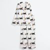 A Little Gay Cat Friend Pride Month LGBT Pride Print Satin Pajama Set 3