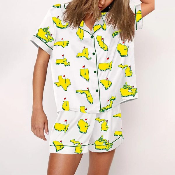 All Masters-Style Golf Print Pajama Set