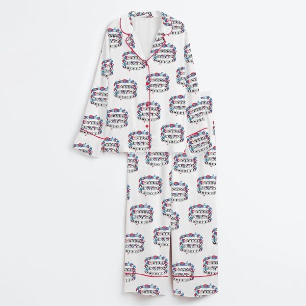 America Friendship Bracelet Girly 4th Of July 1776 Preppy USA Independence Day Coquette Satin Pajama Set 3