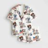American Pride Pooch Western Patriotic Dog 4th Of July Print Satin Pajama Set