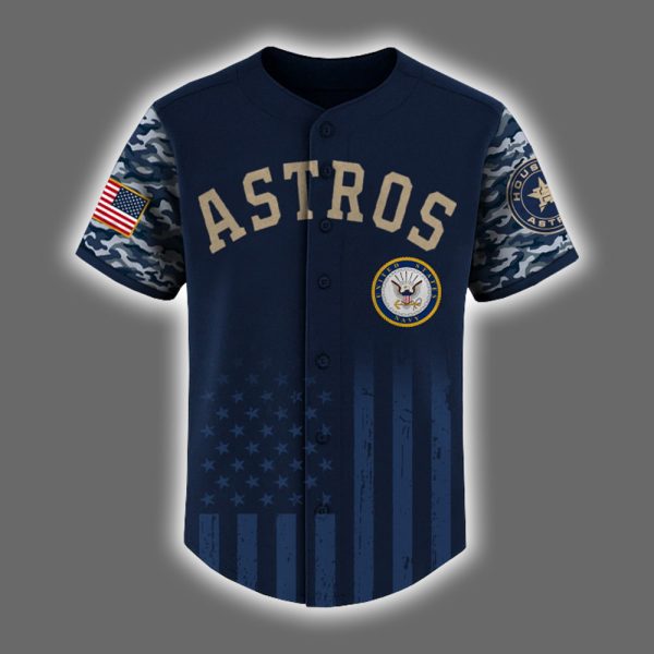 Astros US Navy Appreciation Night 2025 Baseball Jersey 2