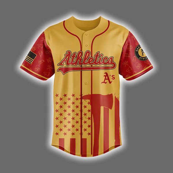 Athletics Firefighter Appreciation Night Jersey 2025 2