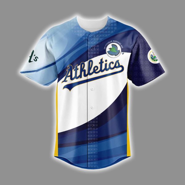 Athletics Salvadoran Heritage Day 2025 Jersey 2