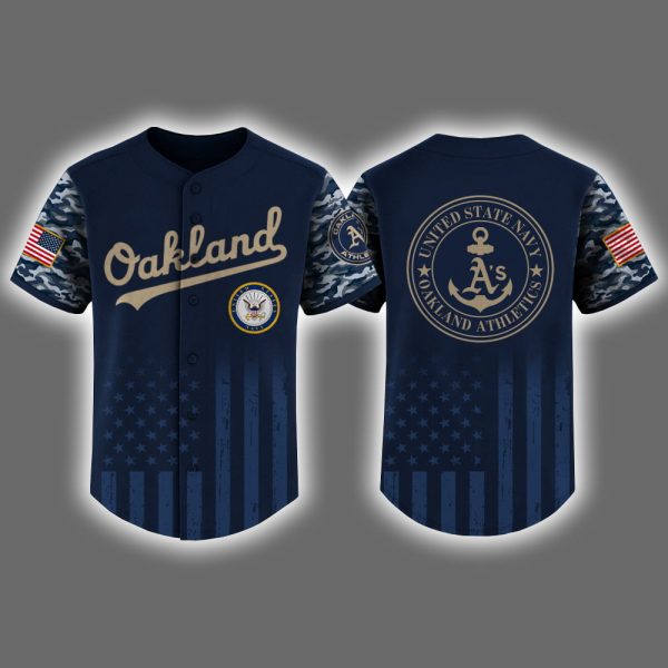 Athletics US Navy Appreciation Night 2025 Baseball Jersey