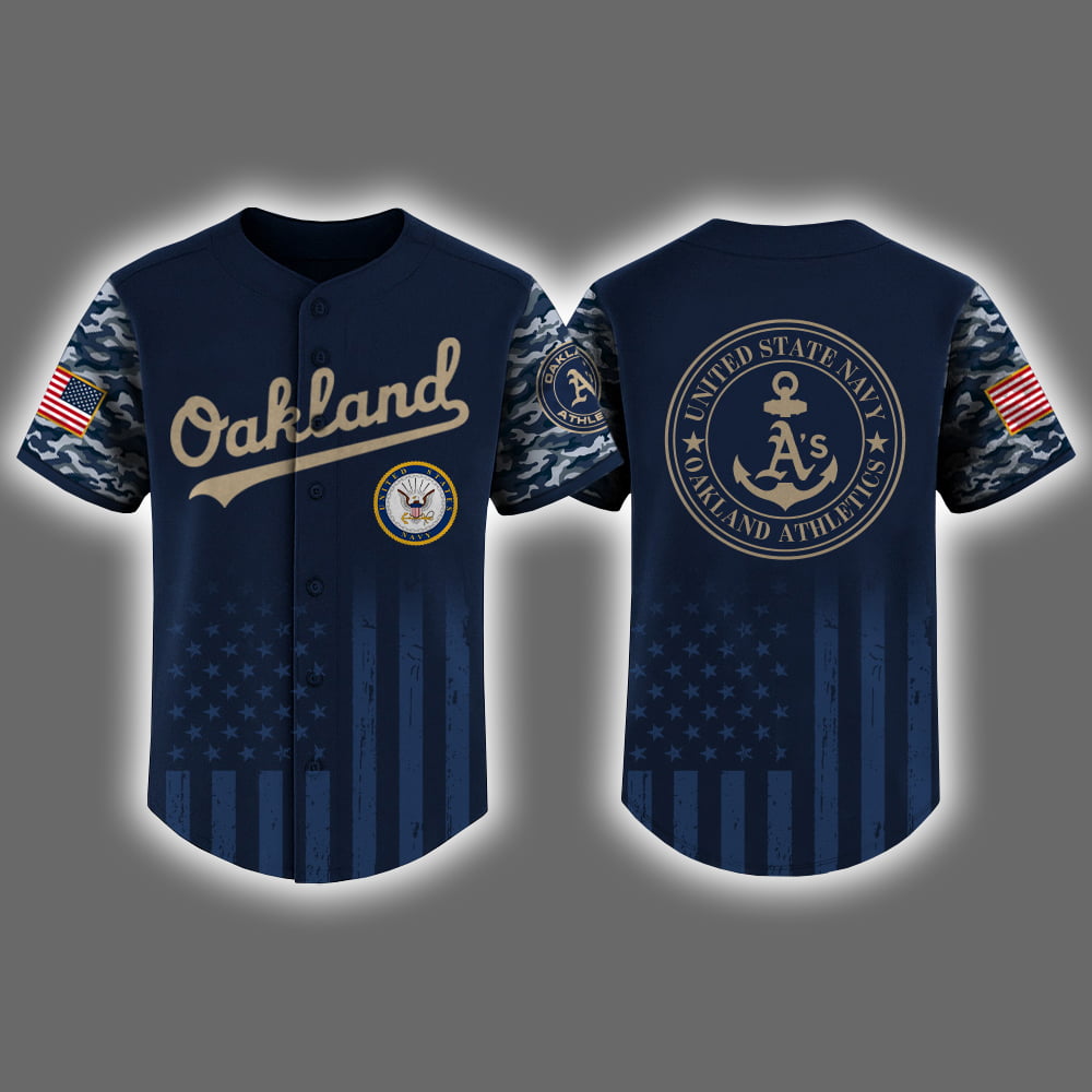 Athletics US Navy Appreciation Night 2025 Baseball Jersey Athletics US Navy Appreciation Night 2025 Baseball Jersey